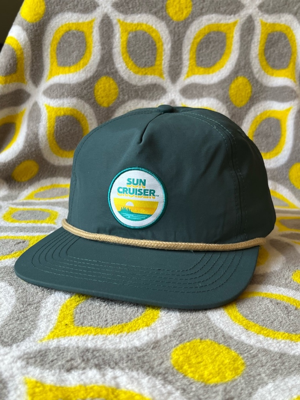 Sun cruiser teal OSFA rope flat brim never worn